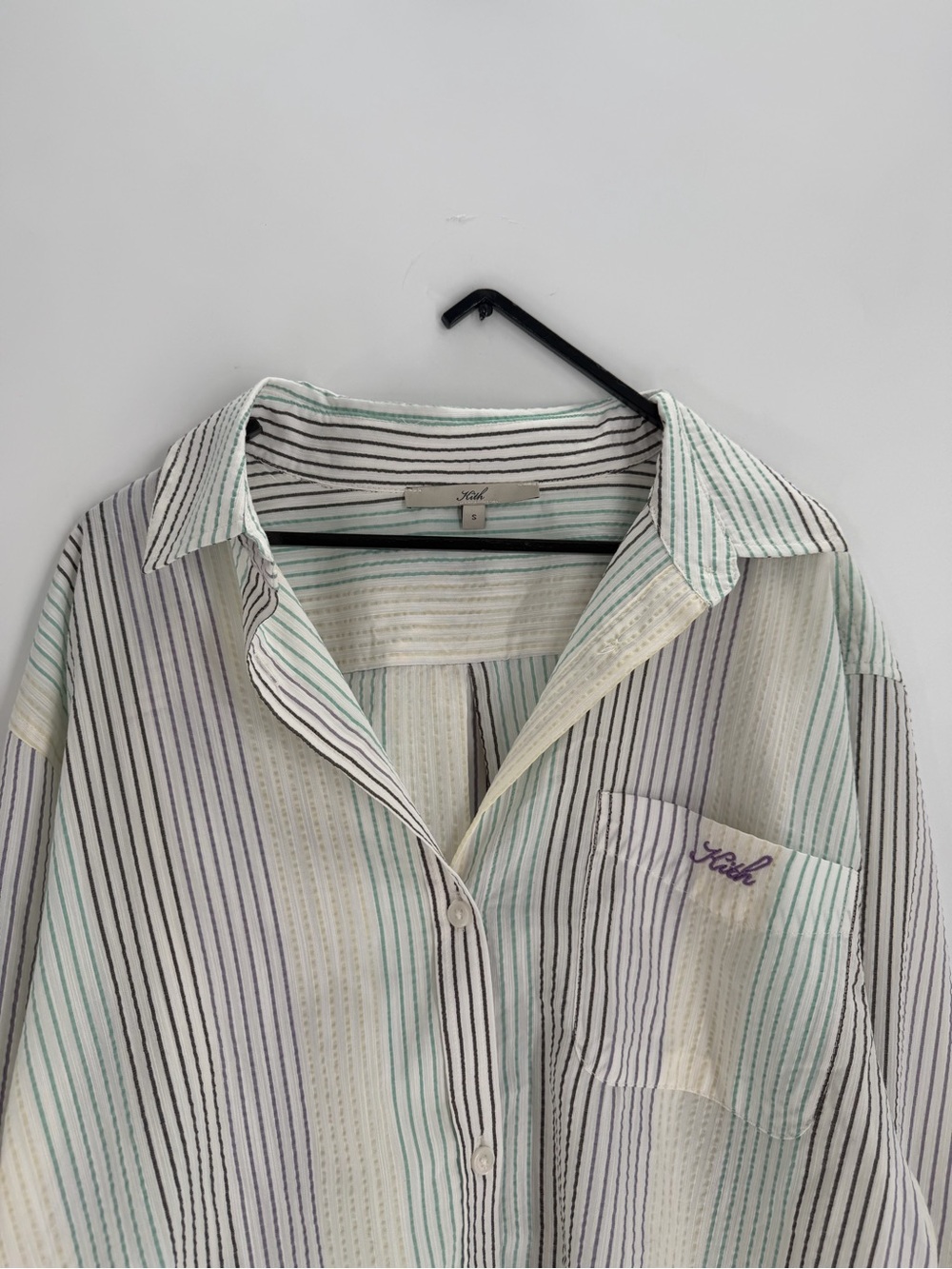 Kith Ora ll Seersucker Shirt & Ida Seersucker Boxer Shorts Set Striped Mykonos